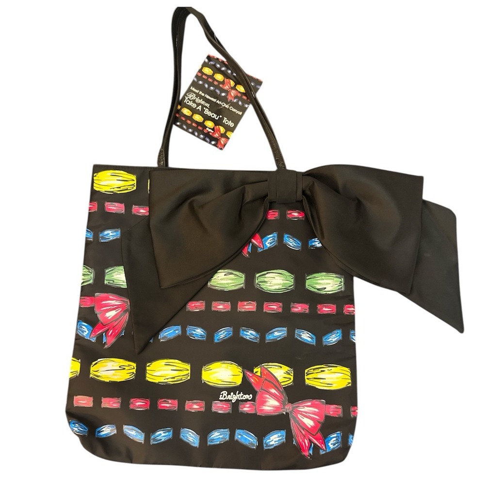 Brighton Take a Beau Nylon Tote Bag, Purse, Satin Bow, NEW